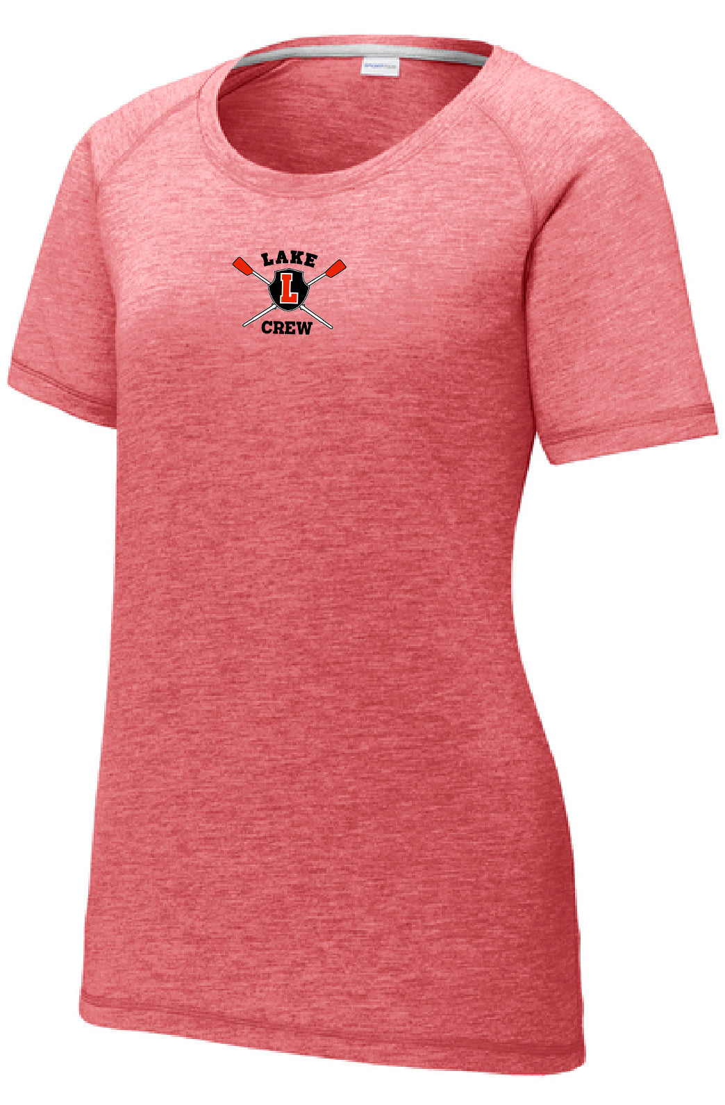 Lake Crew Women's PosiCharge® Tri-Blend Wicking Scoop Neck Raglan Tee