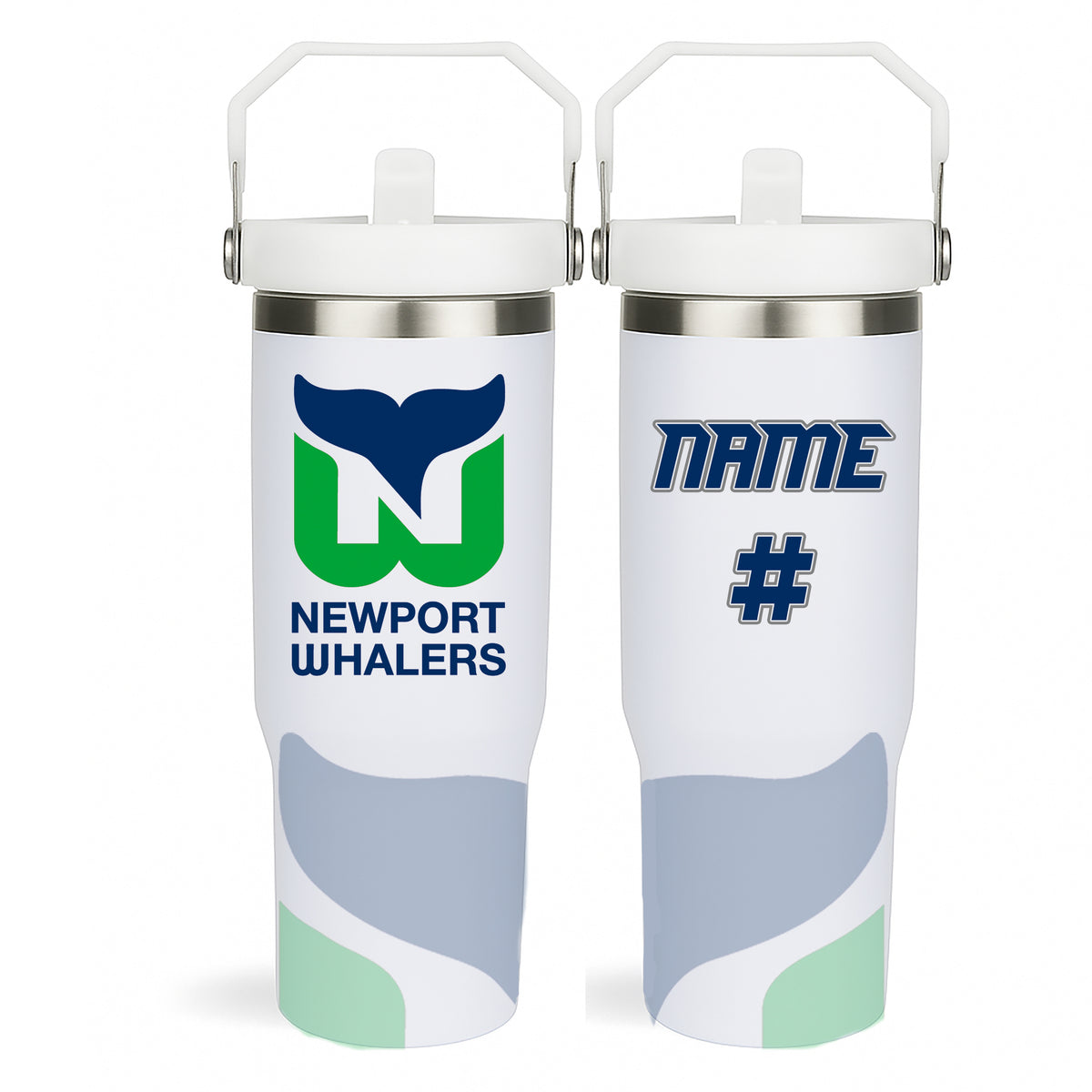 Newport Whalers Hockey 30oz Travel Tumbler