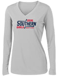 SGHL Ladies Long Sleeve PosiCharge Competitor V-Neck Tee