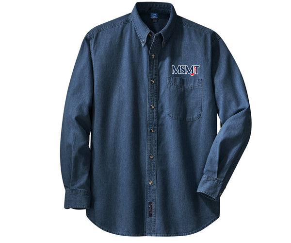 Maine State Music Theatre Mens Light Denim Shirt