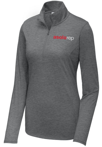 Asolo PosiCharge Ladies Tri-Blend Wicking 1/4-Zip Pullover