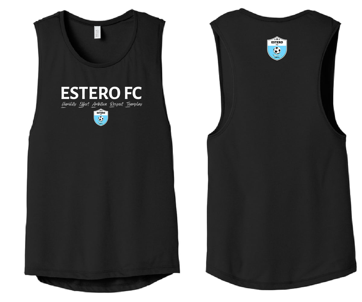 Estero Barca FC Women’s Flowy Scoop Muscle Tank