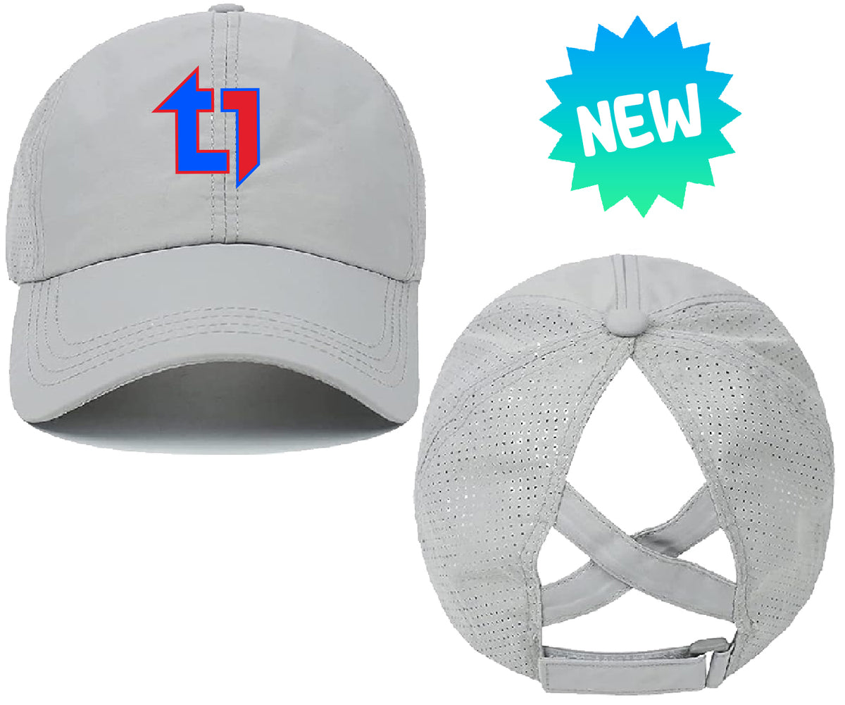 Type 1 Timer Hockey Womens Ponytail Adjustable Criss Cross Cap