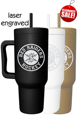 Red Raiders 40oz Engraved Mug - Stock Clearance Sale