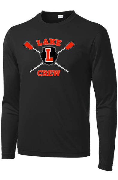 Lake Crew Long Sleeve Logo Printed Dri-Fit Tee
