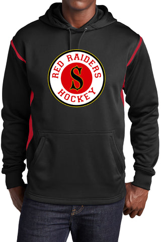 Red Raiders Hockey Tech Fleece Colorblock Hooded Sweatshirt