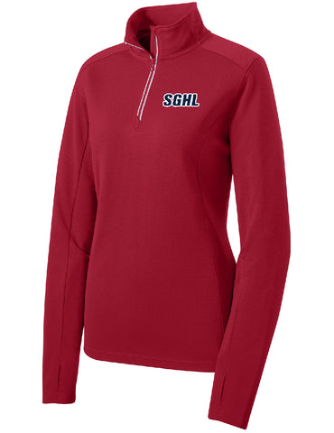 SGHL Ladies Sport-Wick Textured 1/4-Zip Pullover