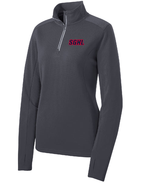 SGHL Ladies Sport-Wick Textured 1/4-Zip Pullover