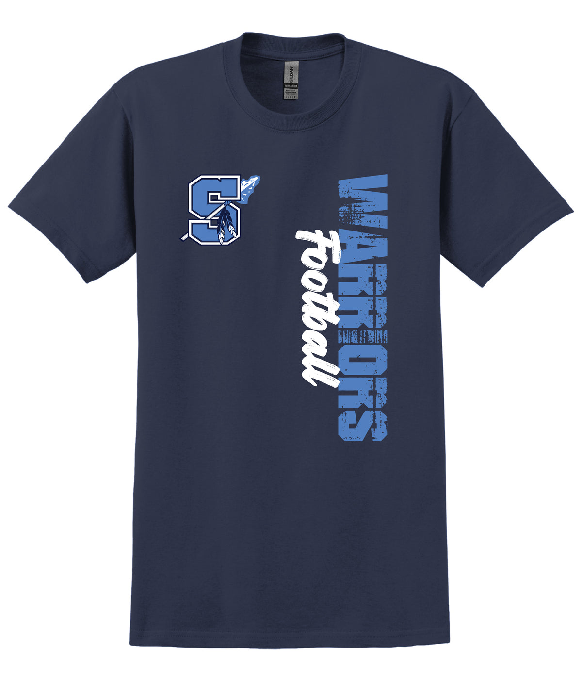 Seekonk Football Warriors Distressed Logo T-shirt