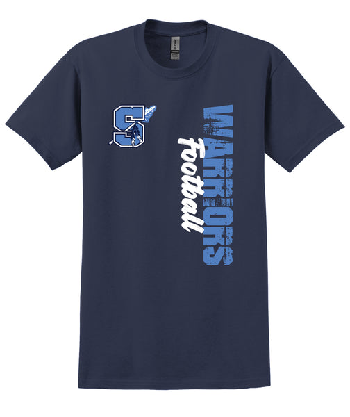 Seekonk Football Warriors Distressed Logo T-shirt