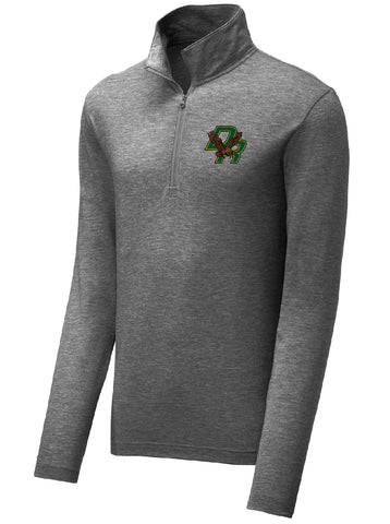 Dighton-Rehoboth PosiCharge Tri-Blend Wicking 1/4-Zip Pullover