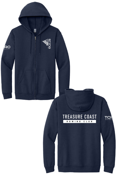 Treasure Coast Rowing Club Heavy Blend Full Zip Hooded Sweatshirt