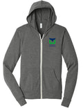 Newport Whalers Unisex Triblend Full-Zip Lightweight Hoodie