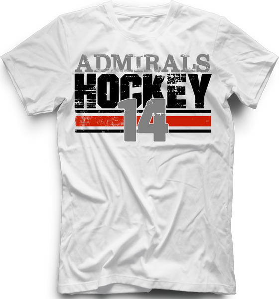 Admirals Boarded T-shirt with Player Number