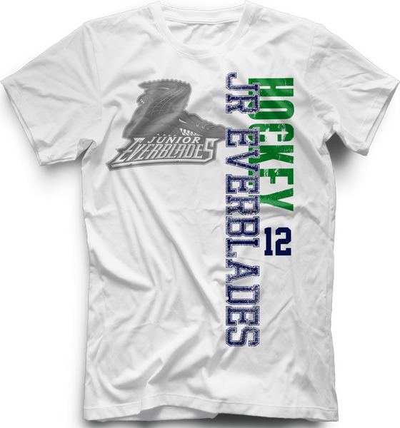 Jr. Everblades Faded Logo T-shirt with Player Number
