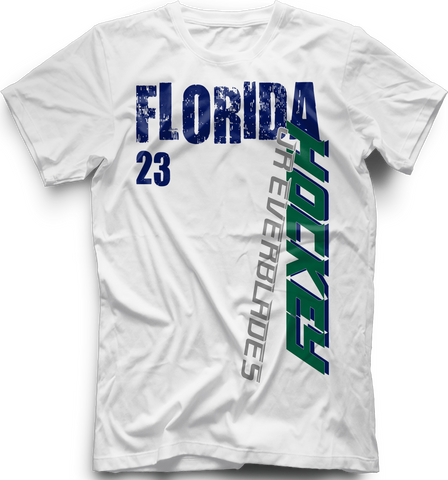 Jr. Everblades Slashed Hockey T-shirt with Player Number