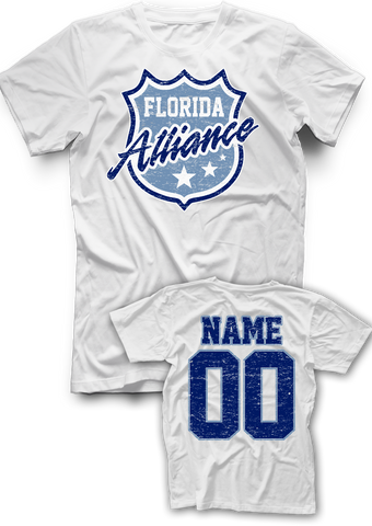 Florida Alliance Distressed Name & Number Tee