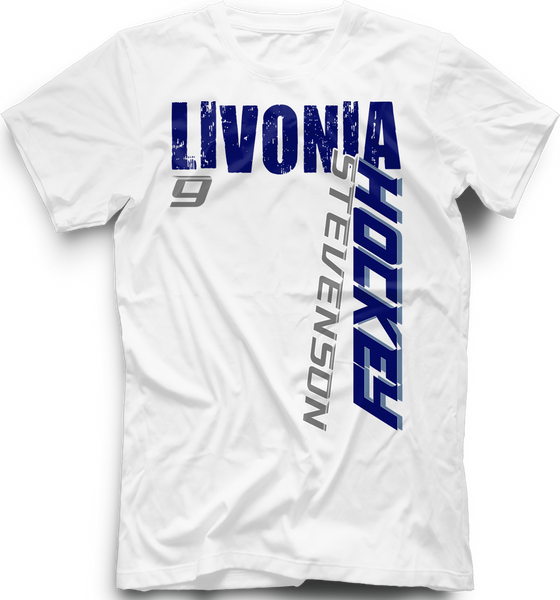 Livonia Stevenson Slashed T-Shirt w/ Player Number
