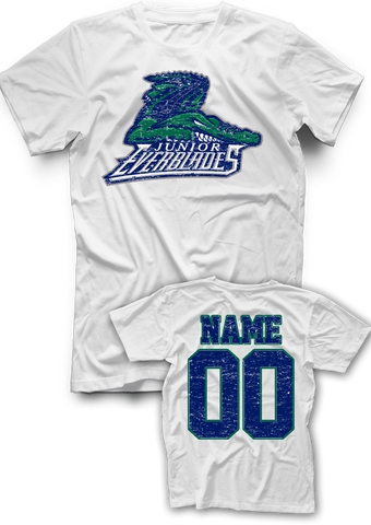 Jr. Everblades Distressed Name & Number Tee