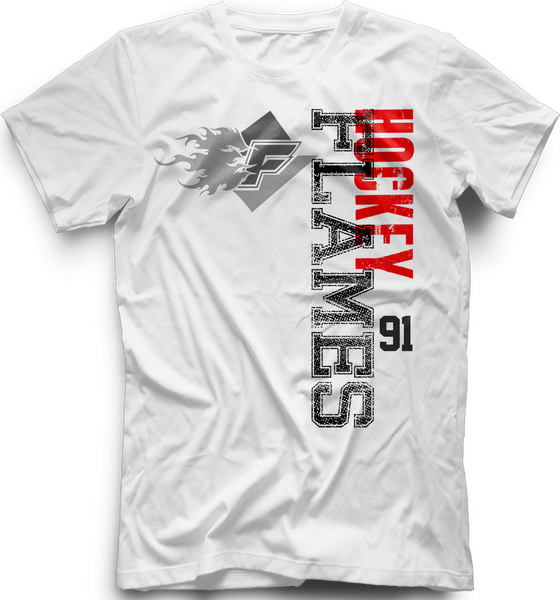 Gulf Coast Flames Faded Logo T-shirt with Player Number