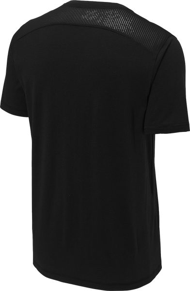 Lake Crew Tri-Blend Wicking Draft Tee with Mesh Panels