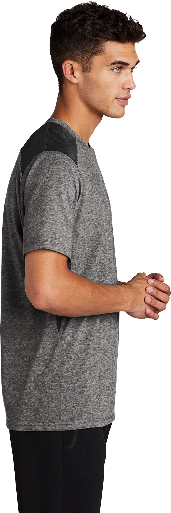 Lake Crew Tri-Blend Wicking Draft Tee with Mesh Panels