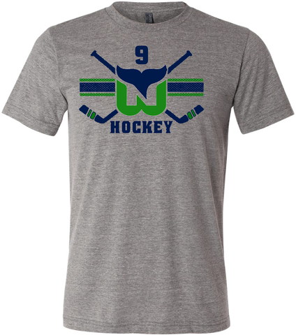 Newport Whalers Cross Check T-shirt with Player Number