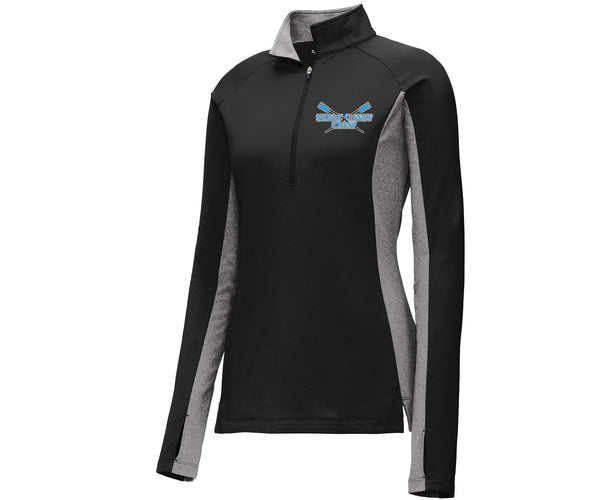 Space Coast Crew Ladies Stretch Contrast 1/2-Zip Pullover