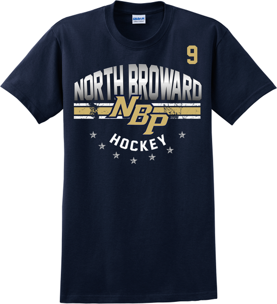 North Broward Hockey Steel Wash T-shirt with Player Number