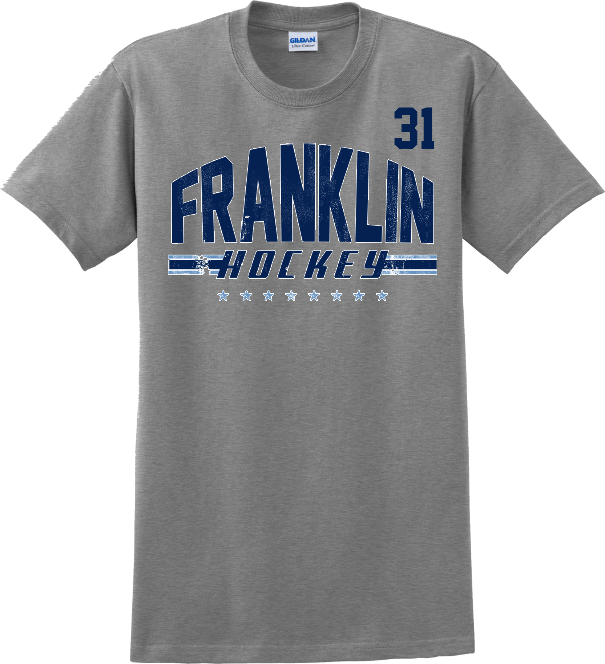 Franklin Flyers Hockey T-shirt with Player Number