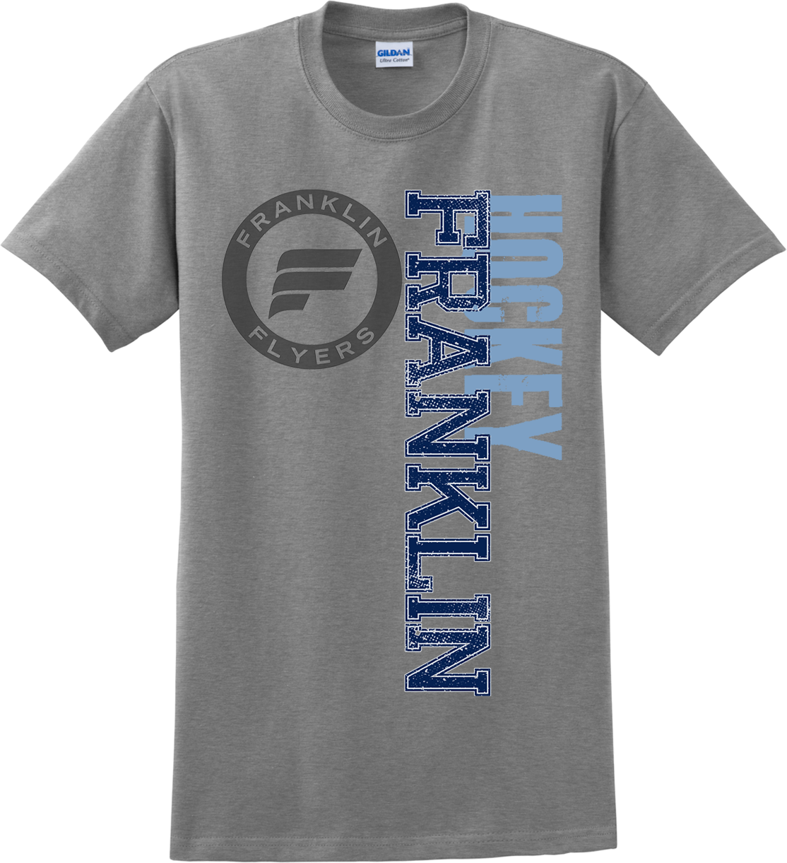 Franklin Flyers Faded Logo T-Shirt with Player Number