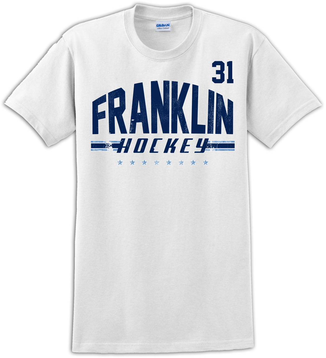 Franklin Flyers Hockey T-shirt with Player Number