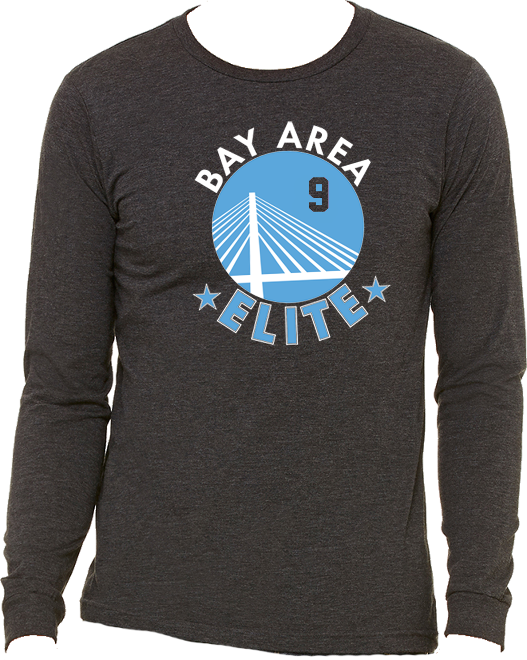 Bay Area Elite Long Sleeve Triblend Logo Tee w/ Player Number
