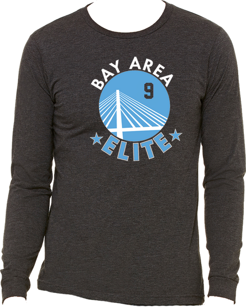 Bay Area Elite Long Sleeve Triblend Logo Tee w/ Player Number