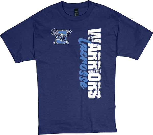 Warriors Lacrosse Distressed T-shirt