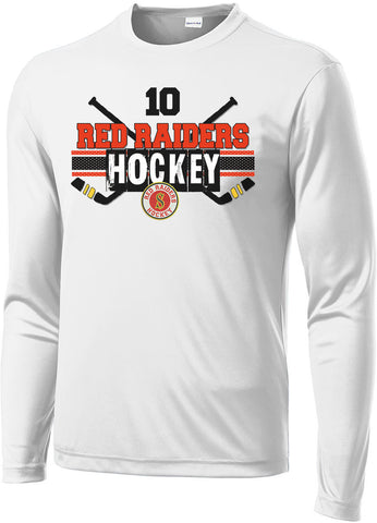 Red Raiders Hockey Cross Check Long Sleeve Dri-Fit Tee