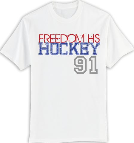 Freedom Hockey Large Number T-shirt