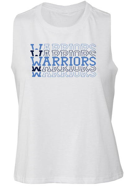 Warriors Lacrosse Ladies Bella Racerback Cropped Tank