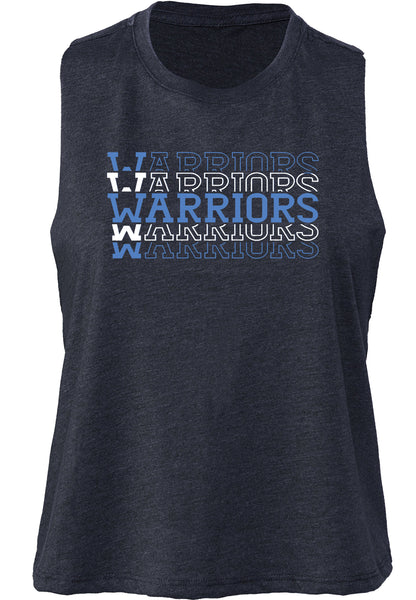 Warriors Lacrosse Ladies Bella Racerback Cropped Tank