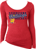 Hagerstown Bulldogs Ladies Triblend Wide Neck Tee