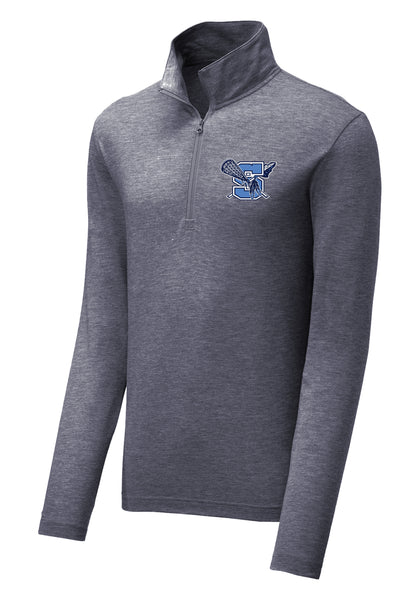 Warriors Lacrosse PosiCharge Tri-Blend Wicking 1/4-Zip Pullover