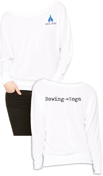 SOUL FIRE Rowing → Yoga Flowy Off the Shoulder Tee