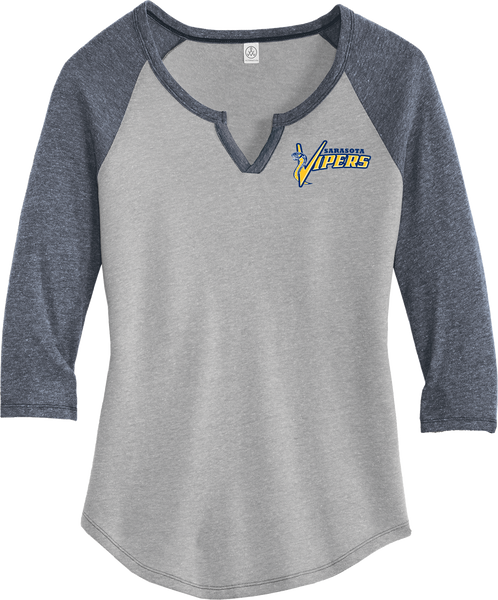 Sarasota Vipers Baseball 3/4 Sleeve Split Shirt
