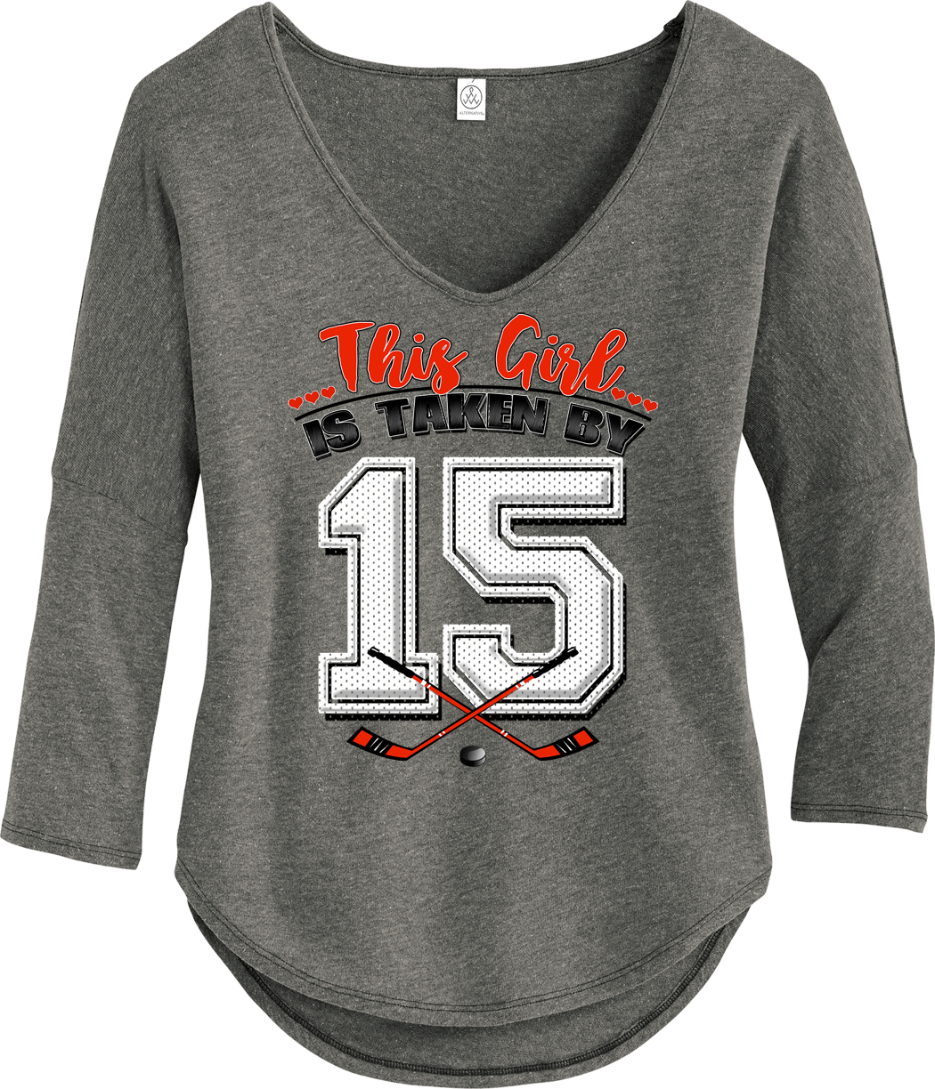 This Girl Belongs To ___ Custom Number ♥ Vintage 50/50 Dolman Tee