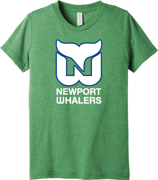 Newport Whalers Hockey Triblend Logo T-Shirt