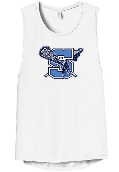 Warriors Lacrosse Ladies Bella Flowy Scoop Muscle Tank