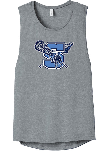 Warriors Lacrosse Ladies Bella Flowy Scoop Muscle Tank