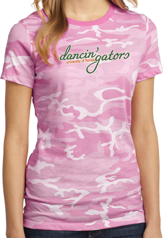 Dancin' Gators Pink Camo Crew Tee