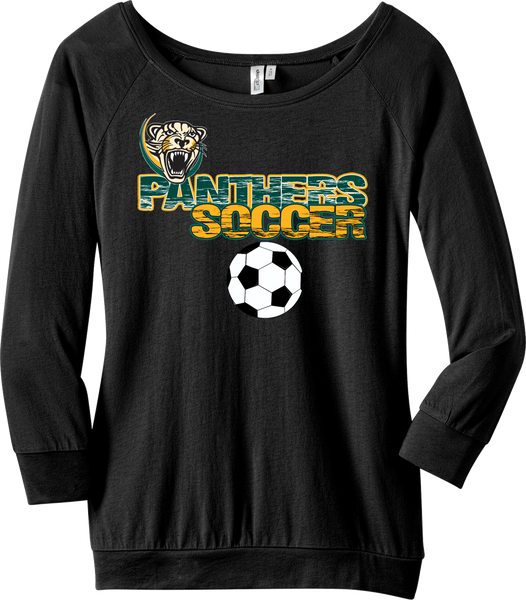 Palm Beach Panthers Soccer Ladies 3/4 Sleeve Raglan