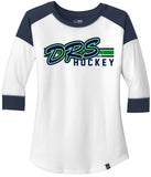 DRS Hockey NewEra Ladies Heritage Blend 3/4-Sleeve Raglan Tee